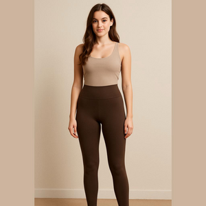 New Mix Brown Spa Leggings - One Size